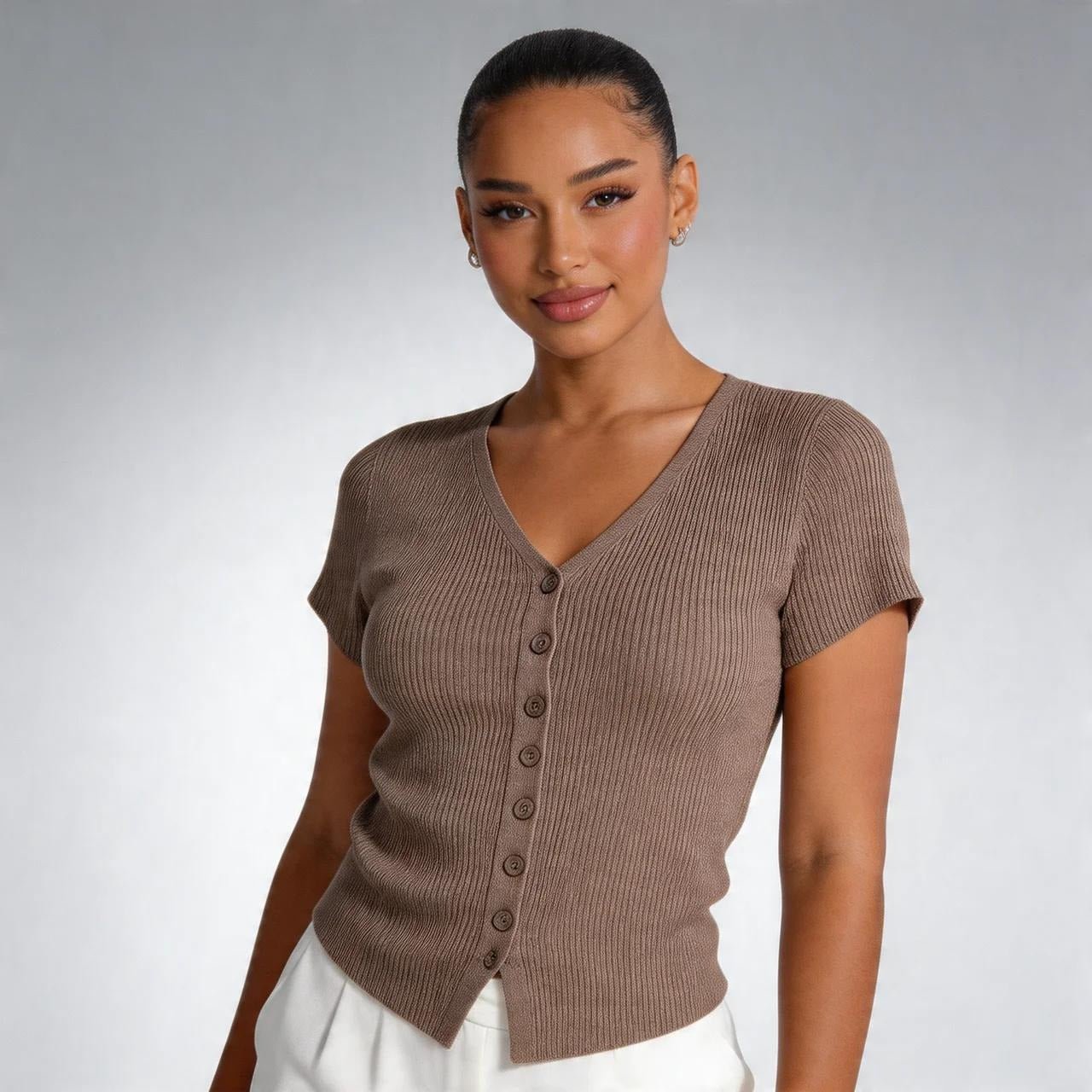 Casual V - neck Short Sleeve - VARRA