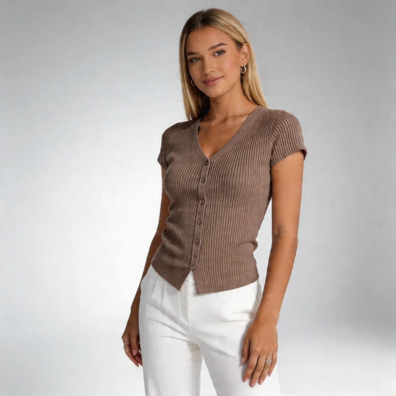 Casual V - neck Short Sleeve - VARRA