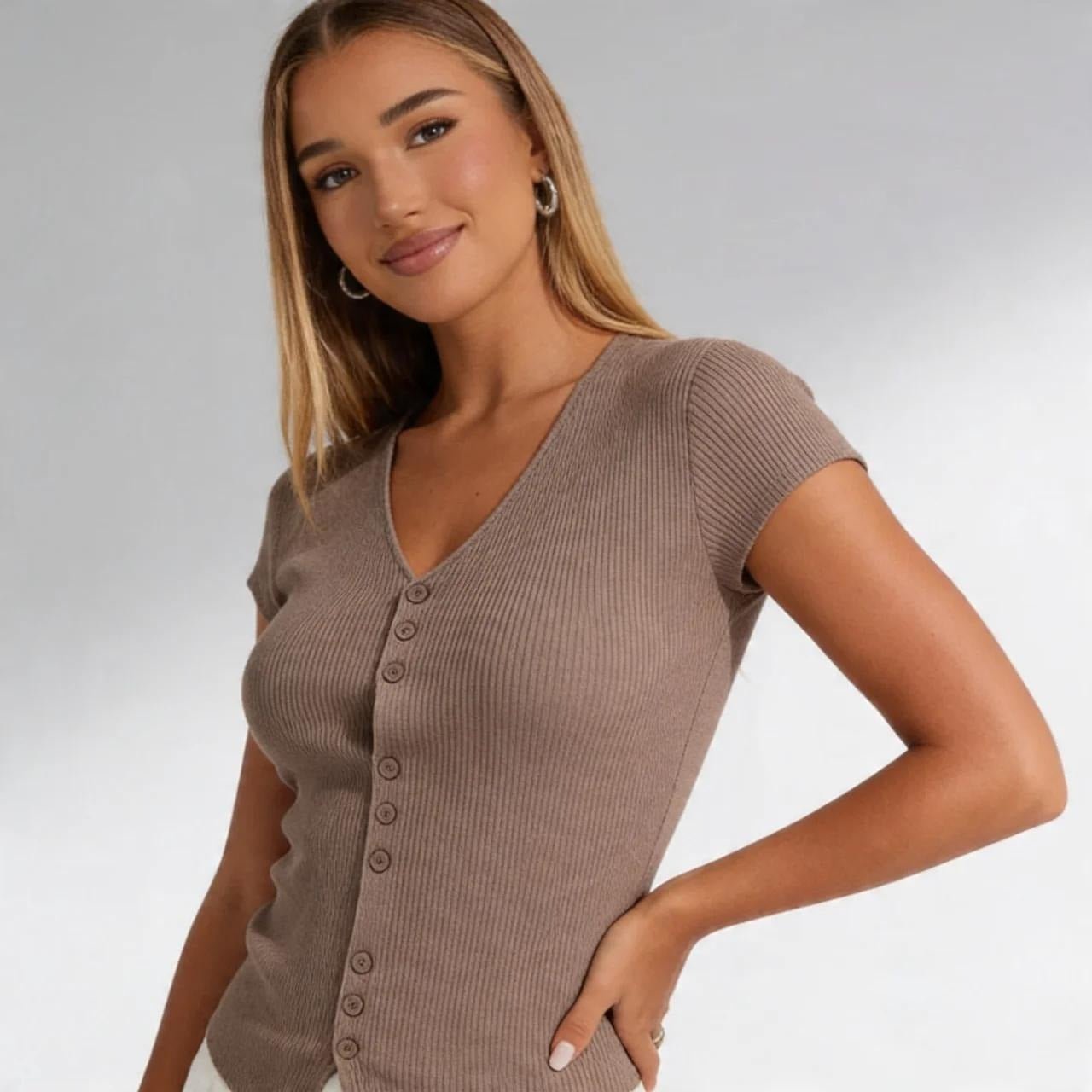 Casual V - neck Short Sleeve - VARRA