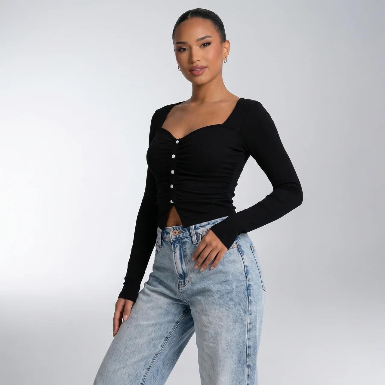 French Square Neck Long Sleeve - VARRA