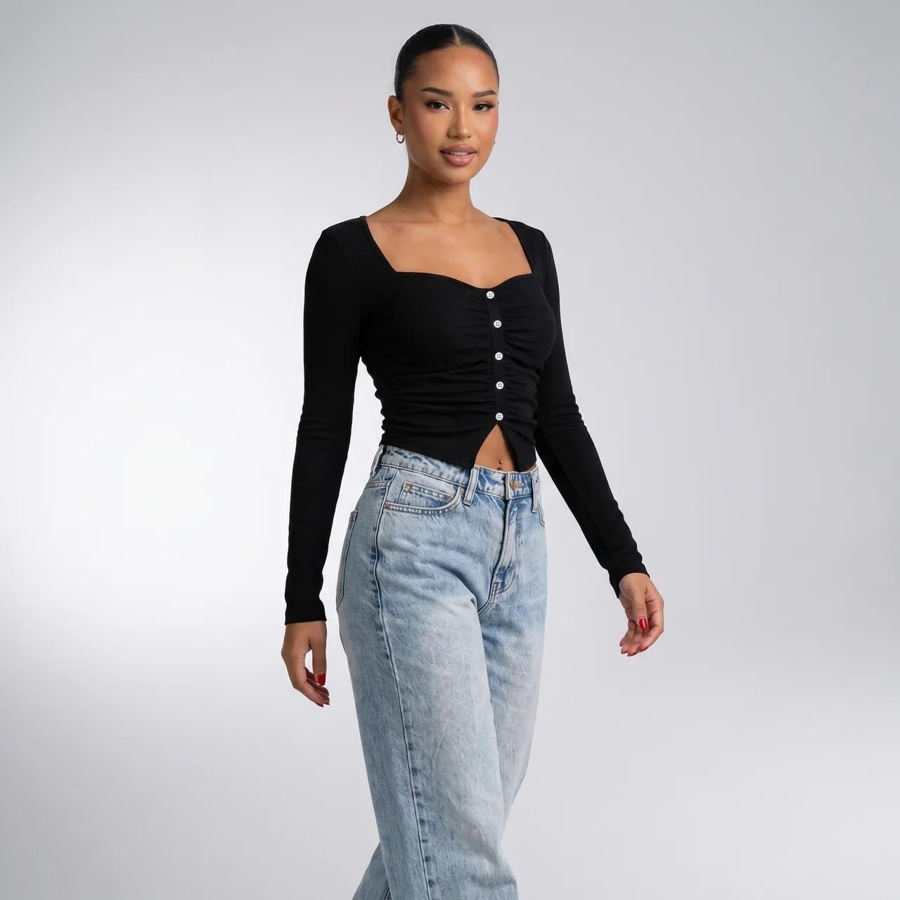 French Square Neck Long Sleeve - VARRA