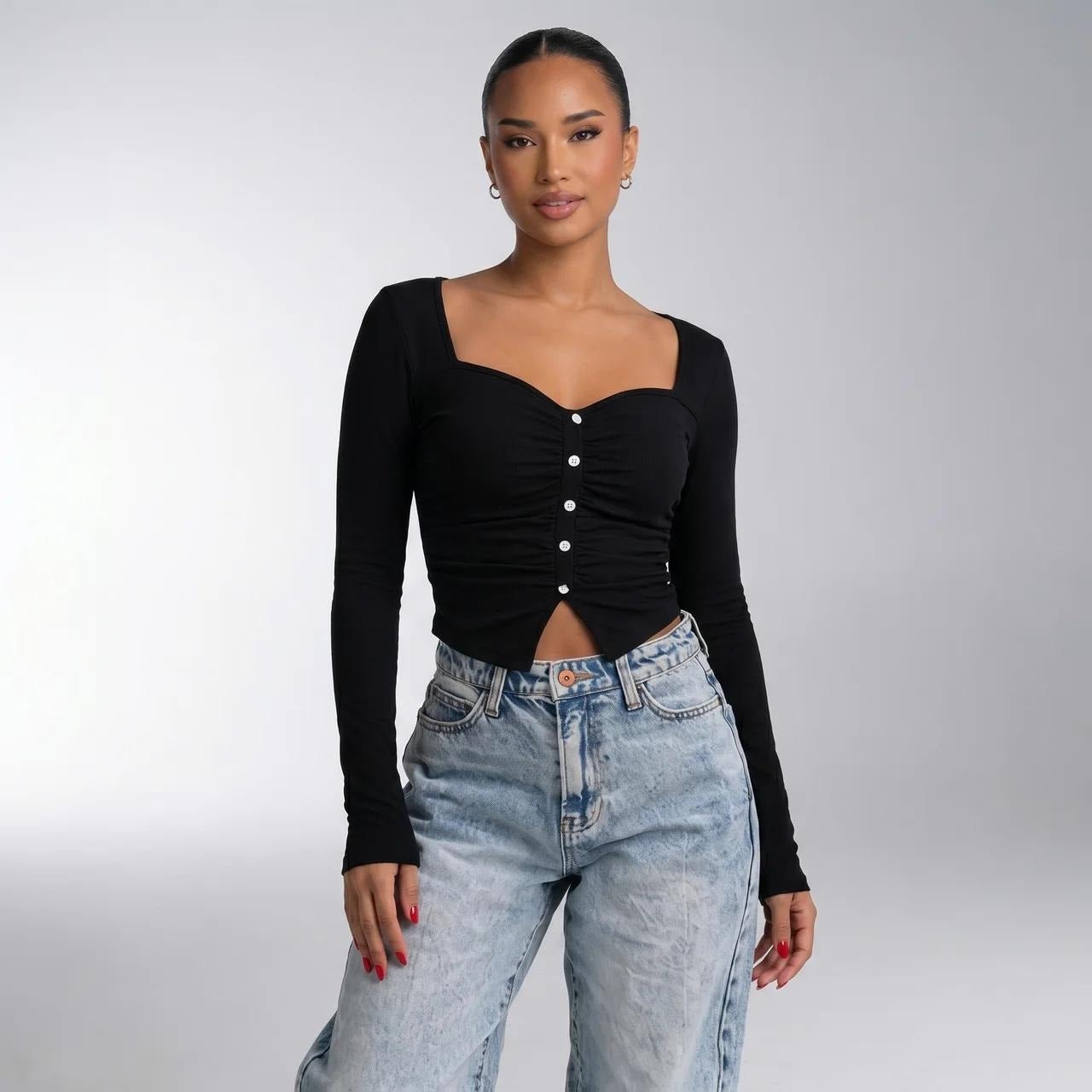 French Square Neck Long Sleeve - VARRA